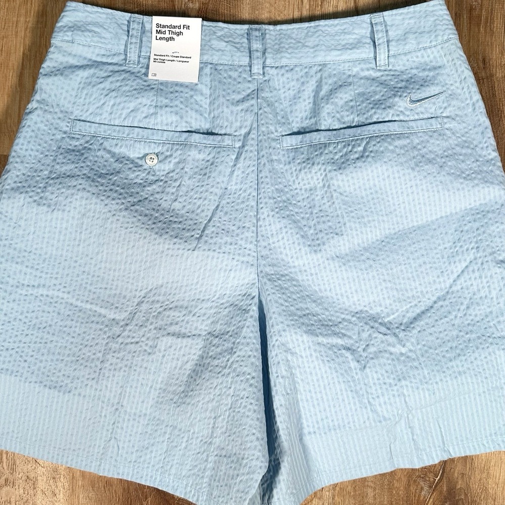 NEW Nike Life Mens Size 28 Seersucker 6" Golf Shorts Light Armoury $90